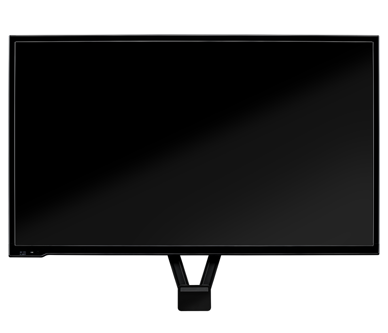 Presis Logitech TV bevestiging voor MeetUp voorbeeld met scherm zonder camera