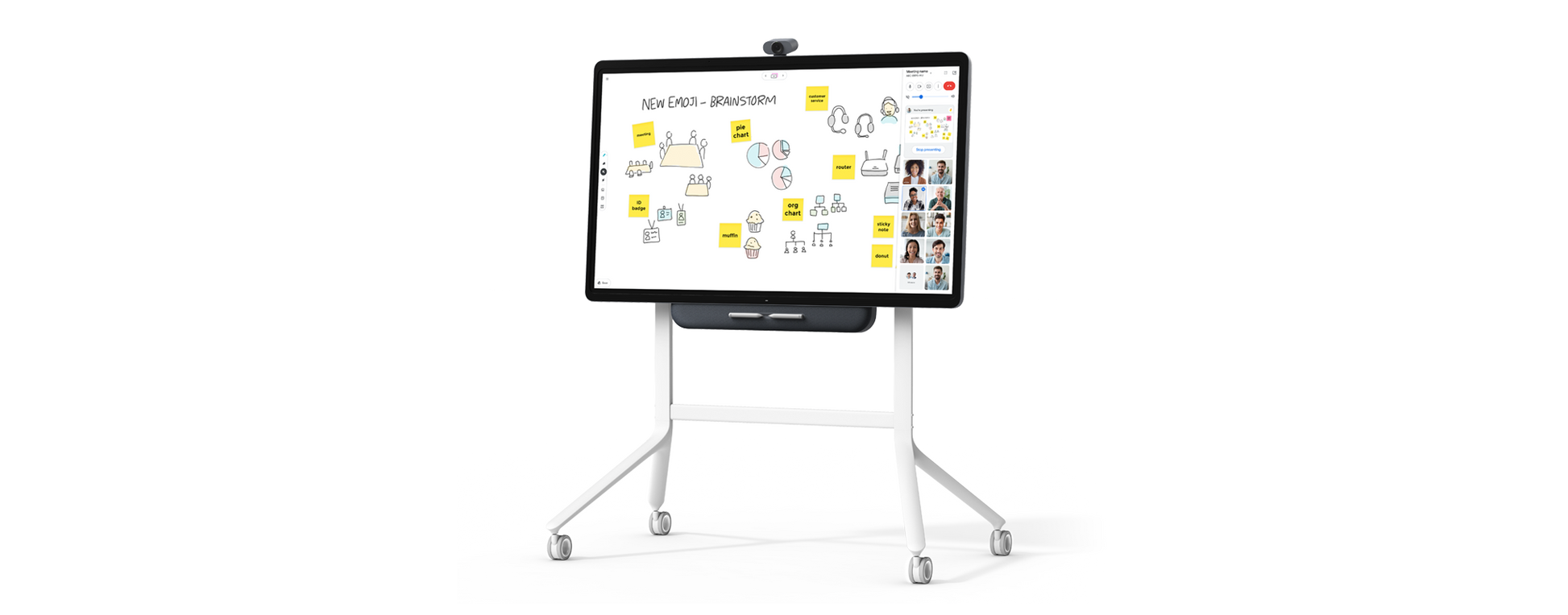 Series One board 65 Inch met rolstandaard visualisatie brainstorm