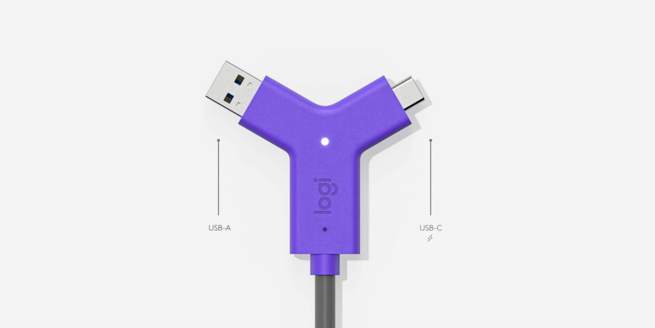 Logitech Swytch AV-connector USB-A en USB-C connectie