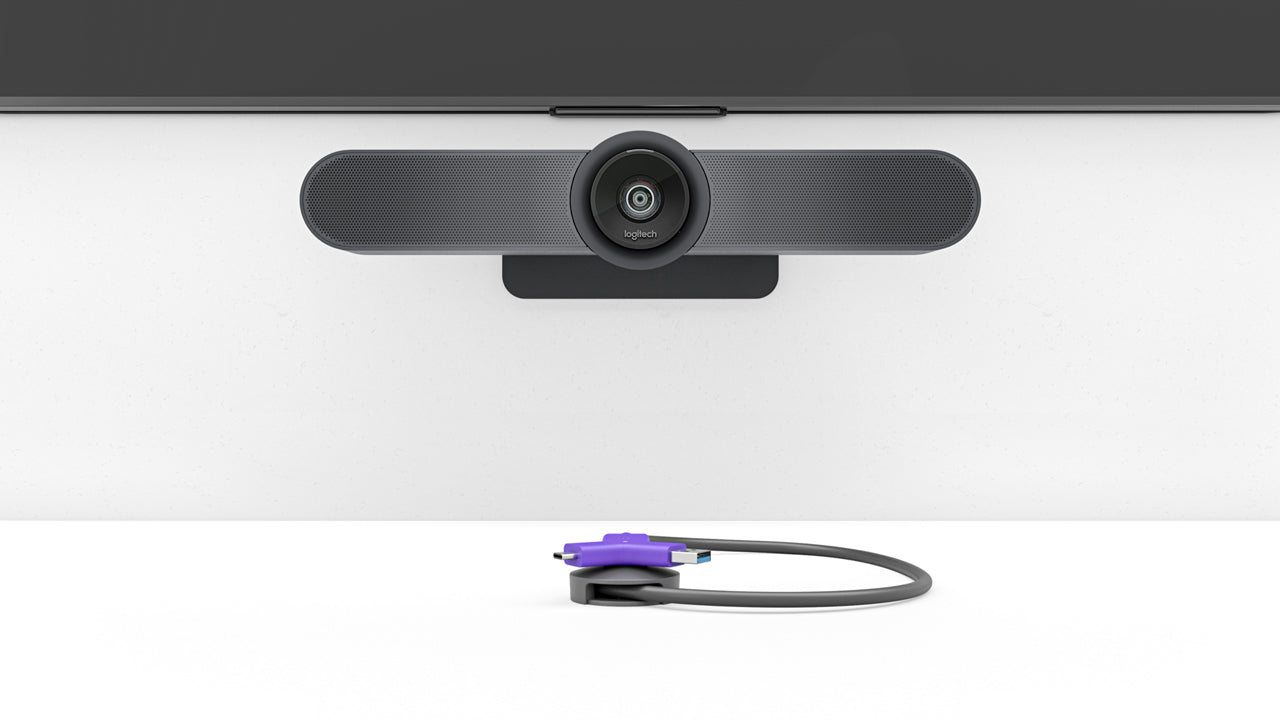 Logitech Swytch AV-connector op tafel